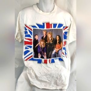 Vintage 90's Single Needle Def Leppard 7DAY WEEKEND Tour UK flag Tshirt XL
